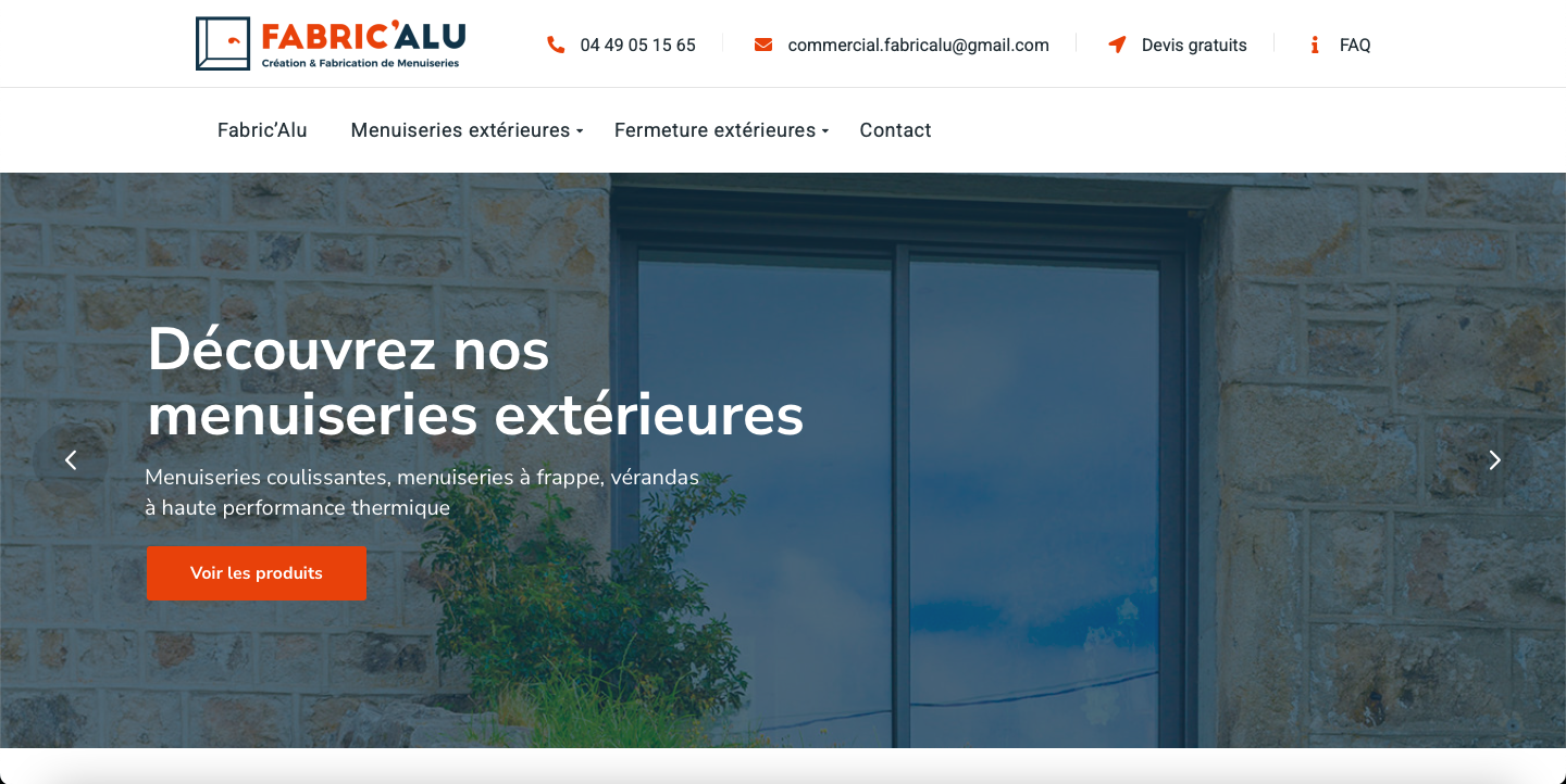 Aperçu du site Fabric’Alu
